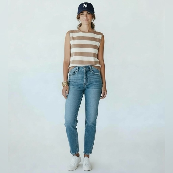 major label Tops - Tan and cream tank top